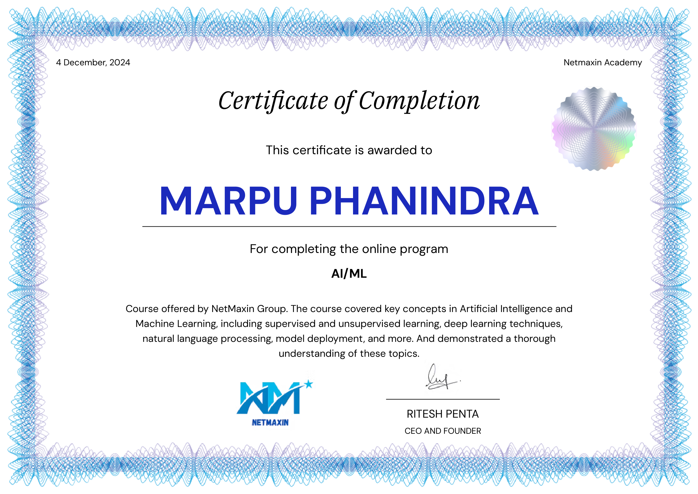 AI / ML Certification